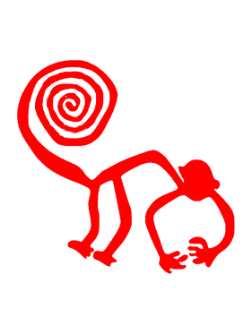A monkey drawing similar to the Nazca Lines in Peru